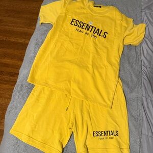 Fear of God Essentials Yellow Men Shorts